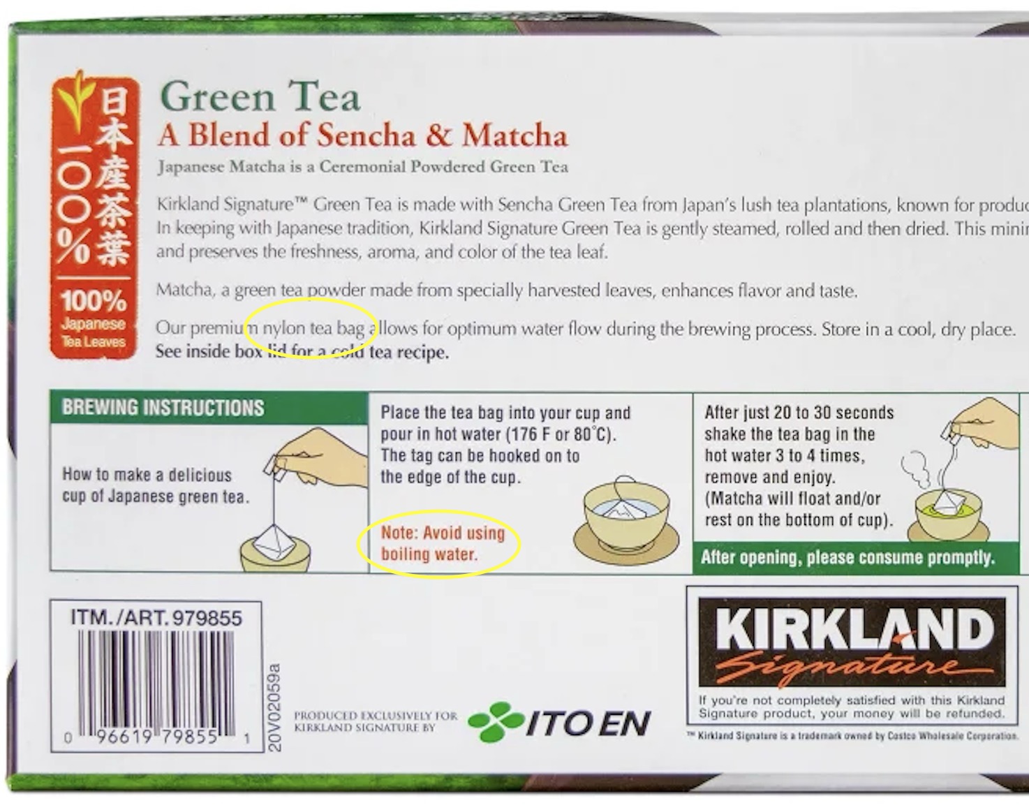 Kirkland Signature Tea Box